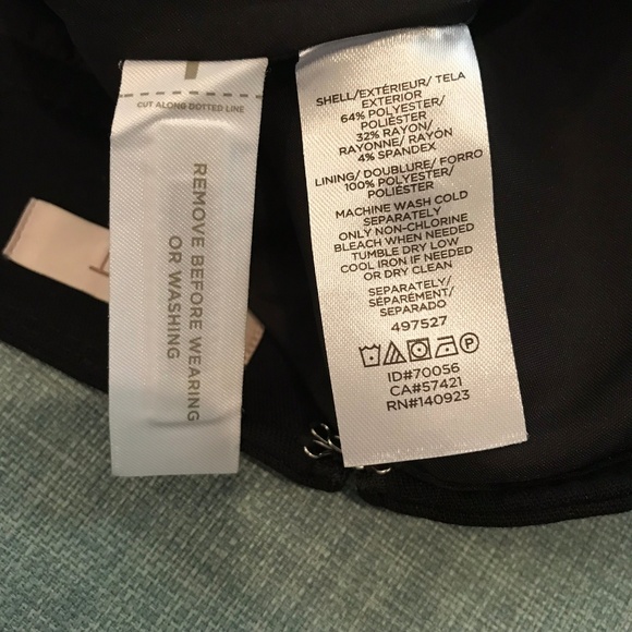 NWOT LOFT Black Pencil Skirt Sz 0 - Picture 6 of 6